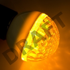 Лампа шар e27 9 LED  Ø50мм желтая