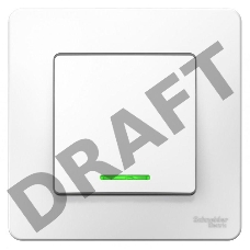 Выключатель 1-кл. СП BLANCA (сх.1) 10А 250В с подсветкой бел. SchE BLNVS010111