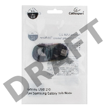 Кабель USB Cablexpert CC-USB-SG1M AM/Samsung, для Samsung Galaxy Tab/Note, 1м, черный, блистер