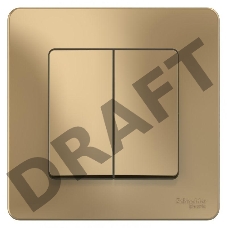 Выключатель 2-кл. СП BLANCA (сх.5) 10А 250В титан SchE BLNVS010504