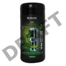 Чистящие салфетки Defender для поверхностей офисной техники (Не применять для ЖК-экранов!) / туба /110 шт/ Германия.  