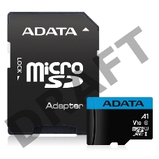 Флеш карта Micro SecureDigital 128Gb ADATA AUSDX128GUICL10A1-RA1 {MicroSDXC Class 10 UHS-I, SD adapter}
