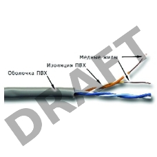Кабель информационный Lanmaster TWT-5EUTP2-GY кат.5 U/UTP 2X2X24AWG PVC внутренний 305м серый