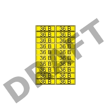 Наклейка знак электробезопасности «36 В» 15х50 мм REXANT (20шт на листе)