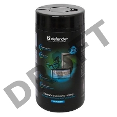 Чистящие салфетки Defender CLN 30320 ECO для экранов всех видов: ЭЛТ, ЖК, плазменными панелями / туба / 100 шт / Россия.