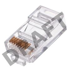 Вилка RJ-45 (8P8C) PLUG3UP6/10 универсальная кат.5e, контакты 6 микродюймов