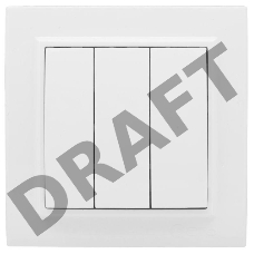 Выключатель 3-кл. СП Минск 10А бел. Basic EKF ERV10-024-10