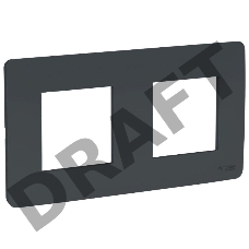 Рамка 2-м UNICA STUDIO антрацит SchE NU200454