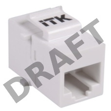 Проходной адаптер кат.5E UTP, RJ45-RJ45, тип Keystone Jack | CS7-1C5EU | ITK