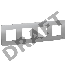 Рамка 4-м UNICA STUDIO алюм. SchE NU200830