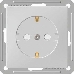 Механизм розетки 1-м СП W59 16А защ. шторки с заземл. бел. SchE RS16-152-1-86