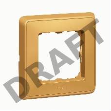 Рамка *1 Рамка 1 пост матовое золото