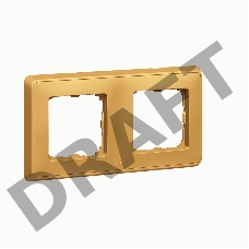 Рамка* 2 Рамка 2 поста матовое золото