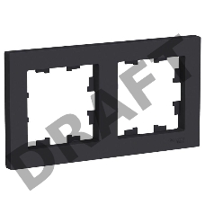 РАМКА 2-постовая Systeme electric ATN001002 ATLASDESIGN, универсальная, КАРБОН