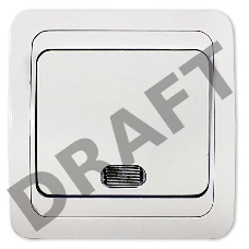 Выключатель 1-кл. CLASSICO с подсвет. 2121 бел. ASD / IN HOME 4680005959853