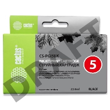 Картридж струйный Cactus CS-PGI5BK черный для Canon Pixma MP470/ MP500/ MP520/ MP530 (23,6ml)