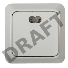 Выключатель 1-кл. BOLLETO с подсвет. накл. 7121 бел. ASD / IN HOME 4680005959754