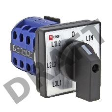 Переключатель кулачковый ПК-1-64 10А для вольтметра EKF pk-1-64-10