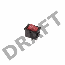 Выключатель клавишный 250V 6А (3с) ON-ON красный  Mini  REXANT