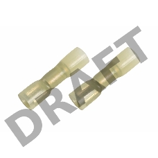 Клемма плоская полностью изолированная термоусаживаемая гнездо 6.6 мм 4-6 мм² (РПи-м-т 6.0-(6.3) желтый REXANT