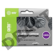 Картридж струйный Cactus CS-LC1280XBK черный для Brother MFC-J6510/6910DW (62ml)