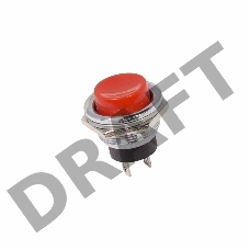 Выключатель-кнопка  металл 250V 2А (2с) (ON)-OFF  Ø16.2  красная  REXANT