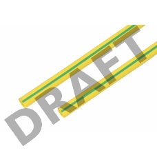 Термоусаживаемая трубка REXANT 15,0/7,5 мм, желто-зеленая, упаковка 50 шт. по 1 м