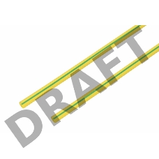 Термоусаживаемая трубка REXANT 6,0/3,0 мм, желто-зеленая, упаковка 50 шт. по 1 м