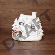 Керамическая фигурка «Домик со снеговиком» 26.2х9.5х23.3 см