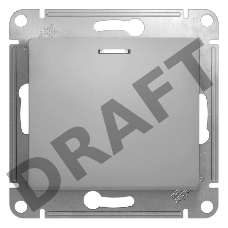 Механизм выключателя 1-кл. СП GLOSSA 10А IP20 10AX с подсветкой алюм. SchE GSL000313