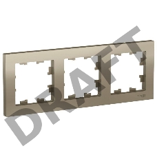 Рамка 3-м ATLAS DESIGN универс. шампань SchE ATN000503