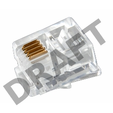 Джек телеф. 6P-4C (уп.100шт) Rexant 05-1012