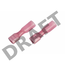 Клемма плоская полностью изолированная термоусаживаемая гнездо 6.6 мм 0.5-1.5 мм² (РПи-м-т 1.5-(6.3) красный REXANT