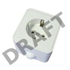 Розетка 1-м ОП Клио 16А с заземл. IP44 бел. UNIVersal К2228