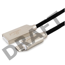 Кабель USB 2.0 Cablexpert CC-P-mUSB02Bk-0.5M, AM/microB, серия Platinum, длина 0.5м, черный, блистер
