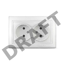 Розетка 2-м СП Севиль 16А IP20 бел. Universal С0102