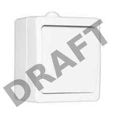 Выключатель проходной 1-кл. ОП Аллегро 10А IP54 бел. (еврослот) Universal 5563484