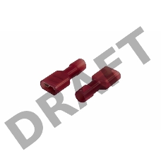 Клемма плоская полностью изолированная REXANT, гнездо 6.6 мм, в нейлоне, 0.5-1.5 мм² (РПи-м(н) 1.5-(6.3)), красный