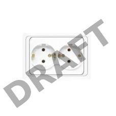 Розетка 2-м СП Валери 16А с заземл. бел. UNIVersal В0128