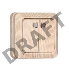 Выключатель 2-кл. ОП Олимп 10А с индик. сосна UNIVersal 5560841