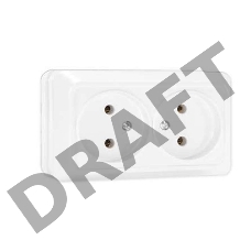 Розетка 2-м ОП Олимп 16А IP20 бел. Universal О0102