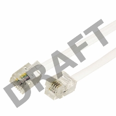 Телефонный шнур, удлинитель RJ-11(6P-4C), длина 25 метров, белый REXANT