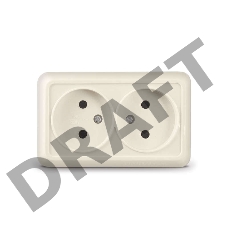 Розетка 2-м ОП Олимп 16А IP20 беж. Universal Б-О0102