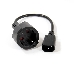 Кабель-переходник UPS->розетка VCOM (IE-320 C14 to Socket Type-F) 3Gx0,75mm VDE <CE002>