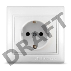Розетка 1-м СП Севиль 16А с заземл. бел. UNIVersal С0028