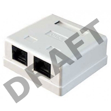 Розетка RJ45 5E кат. 2-port