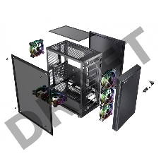 Корпус Accord 3407 черный без БП ATX 2xUSB2.0 2xUSB3.0 audio bott PSU