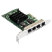 Сетевой адаптер ExeGate EXE-I350-T4V2 (PCI-E x4 v2.1, порты 4xRJ45 (медные), 10/100/1000Mbps, Gigabit NIC Intel Chipset NHI350AM4)