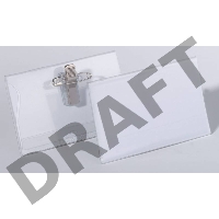 Бейдж Durable 8101-19 54х90мм горизонтальный булавка+зажим ПВХ прозрачный (упак.:50шт)