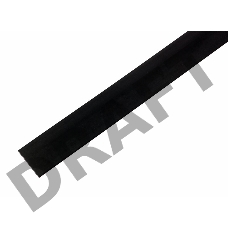 Термоусаживаемая трубка REXANT 13,0/6,5 мм, черная, упаковка 50 шт. по 1 м